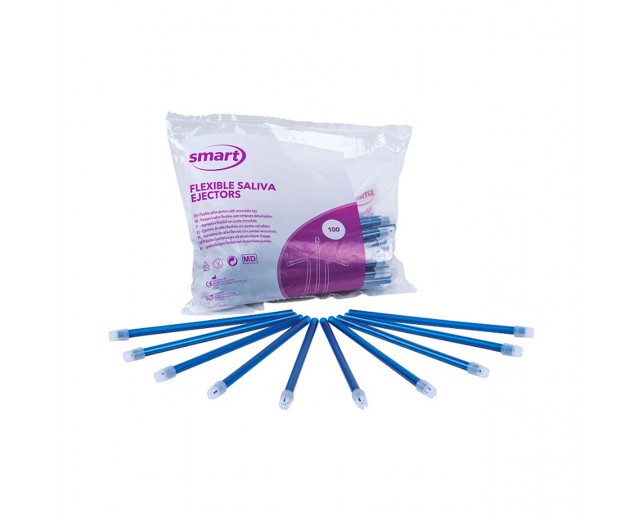Eyectores de saliva azules