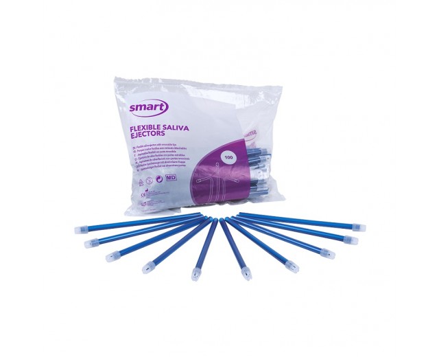 Eyectores de saliva azules (100 uds.)