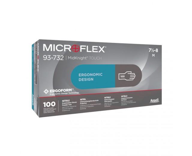 Guantes de nitrilo negros Microflex MidKnight (100 uds.)