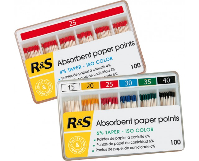 Puntas de papel ISO Taper 4% (100 uds.)