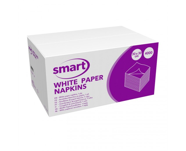 Servilletas de papel blancas 1 capa Smart (4000 uds.)