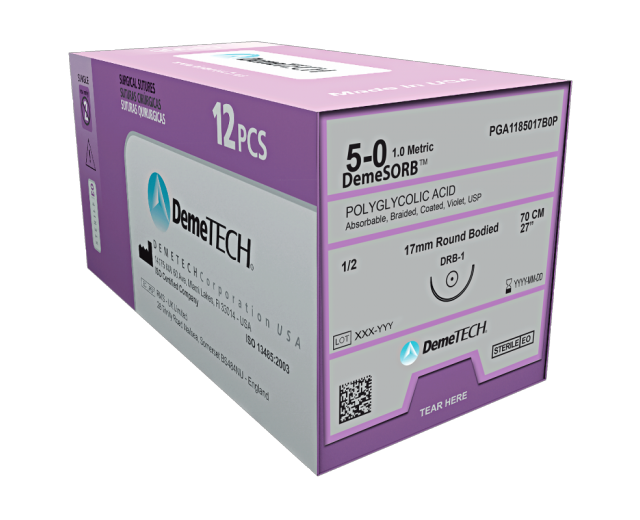 Sutura reabsorbible PGA (12 uds.)