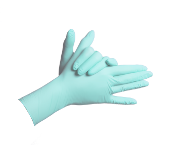 Guantes de nitrilo sin polvo Verde – T.XS