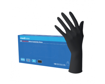 Guantes de nitrilo sin polvo negros